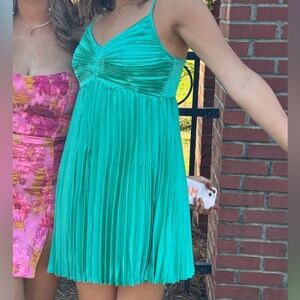 Flying Tomato Vibrant Green Mini Dress